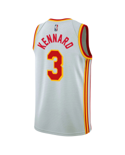 Luke Kennard #3 Maillot blanc de l'association des Hawks d'Atlanta