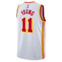 Trae Young #11 Maillot de l'association blanche des Hawks d'Atlanta