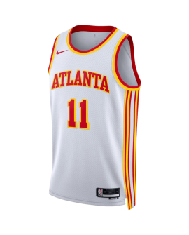 Trae Young #11 Maillot de l'association blanche des Hawks d'Atlanta