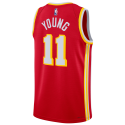Trae Young #11 Maillot icône rouge des Atlanta Hawks