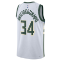 Giannis Antetokounmpo # 34 Maillot blanc de l'association Milwaukee Bucks