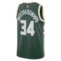Giannis Antetokounmpo # 34 Maillot Icon vert Hunter des Milwaukee Bucks