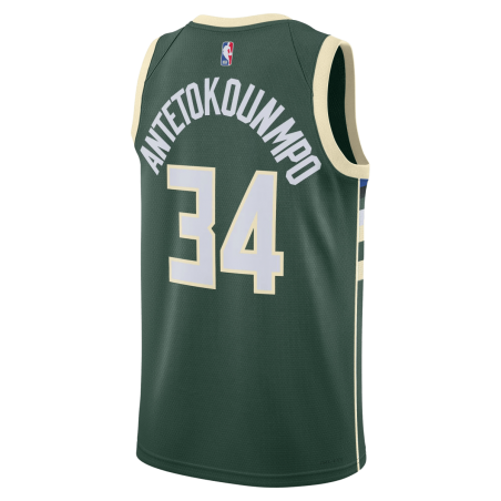 Giannis Antetokounmpo # 34 Maillot Icon vert Hunter des Milwaukee Bucks
