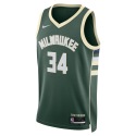 Giannis Antetokounmpo # 34 Maillot Icon vert Hunter des Milwaukee Bucks