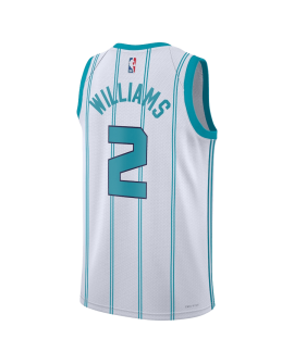Grant Williams #2 Maillot blanc de l'association Charlotte Hornets