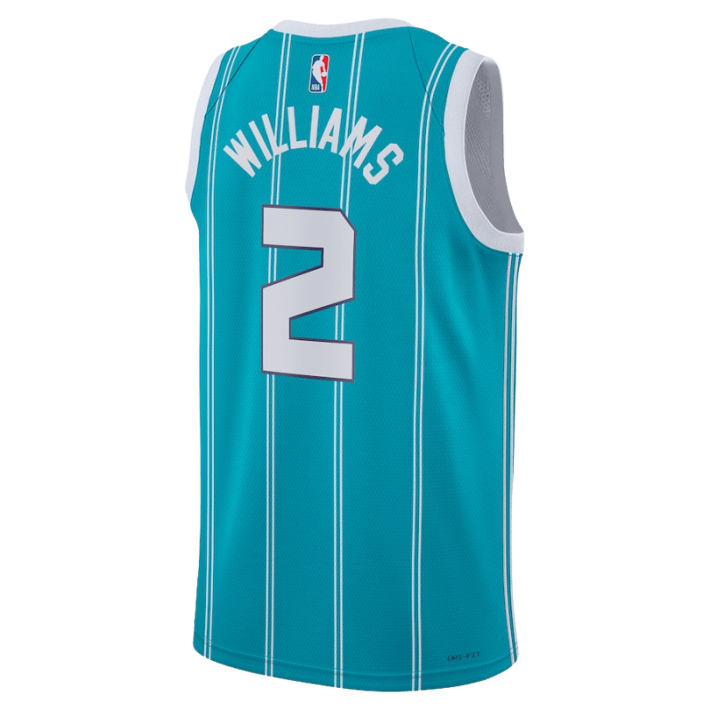 Grant Williams #2 Maillot Charlotte Hornets Sarcelle Icône