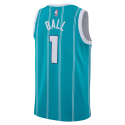 LaMelo Ball #1 Maillot Charlotte Hornets Bleu Sarcelle Icône