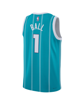 LaMelo Ball #1 Maillot Charlotte Hornets Bleu Sarcelle Icône