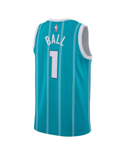 LaMelo Ball #1 Maillot Charlotte Hornets Bleu Sarcelle Icône