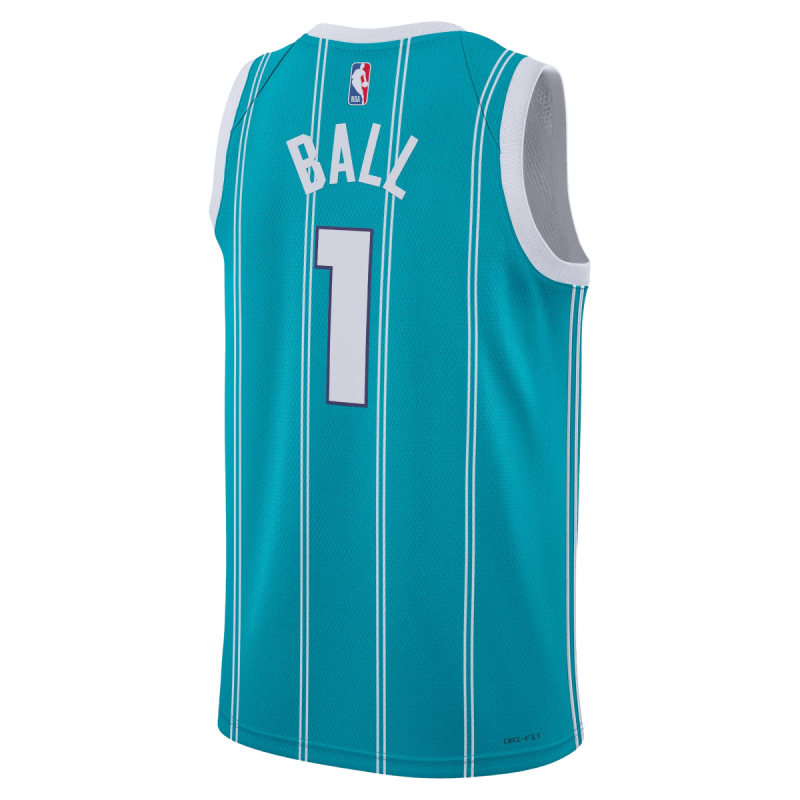 LaMelo Ball #1 Maillot Charlotte Hornets Bleu Sarcelle Icône
