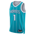 LaMelo Ball #1 Maillot Charlotte Hornets Bleu Sarcelle Icône