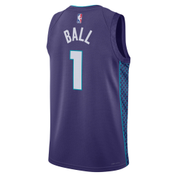 LaMelo Ball #1 Maillot de déclaration violet Charlotte Hornets