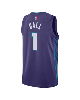 LaMelo Ball #1 Maillot de déclaration violet Charlotte Hornets