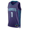 LaMelo Ball #1 Maillot de déclaration violet Charlotte Hornets