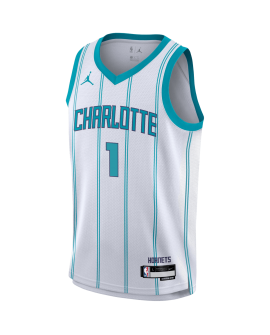 LaMelo Ball #1 Maillot blanc de l'association Charlotte Hornets