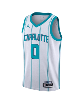 Miles Bridges #0 Maillot blanc de l'association Charlotte Hornets