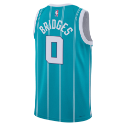 Miles Bridges #0 Maillot Charlotte Hornets Bleu Sarcelle Icône