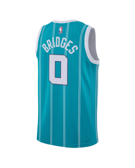 Miles Bridges #0 Maillot Charlotte Hornets Bleu Sarcelle Icône