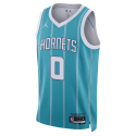 Miles Bridges #0 Maillot Charlotte Hornets Bleu Sarcelle Icône