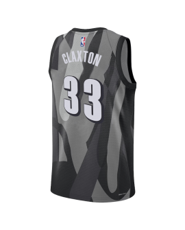 Nicolas Claxton #33 Maillot Brooklyn Nets Gris City Edition