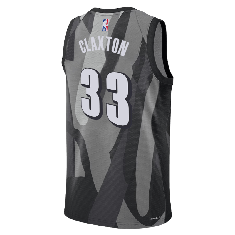 Nicolas Claxton #33 Maillot Brooklyn Nets Gris City Edition