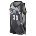 Nicolas Claxton #33 Maillot Brooklyn Nets Gris City Edition