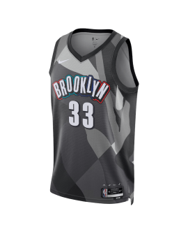 Nicolas Claxton #33 Maillot Brooklyn Nets Gris City Edition