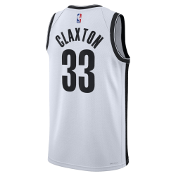 Nicolas Claxton #33 Maillot blanc de l'association des Brooklyn Nets