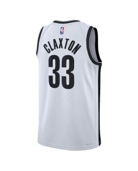 Nicolas Claxton #33 Maillot blanc de l'association des Brooklyn Nets
