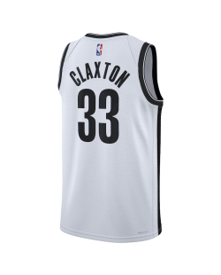 Nicolas Claxton #33 Maillot blanc de l'association des Brooklyn Nets