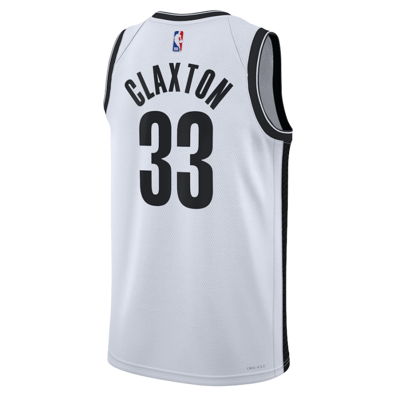 Nicolas Claxton #33 Maillot blanc de l'association des Brooklyn Nets