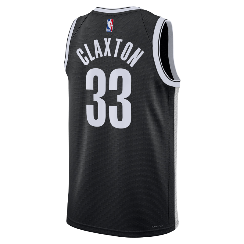 Nicolas Claxton #33 Brooklyn Nets Maillot Icône Noir