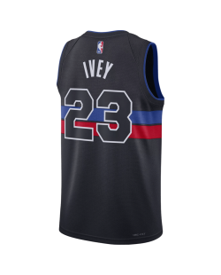 Jaden Ivey #23 Maillot de déclaration noir des Detroit Pistons