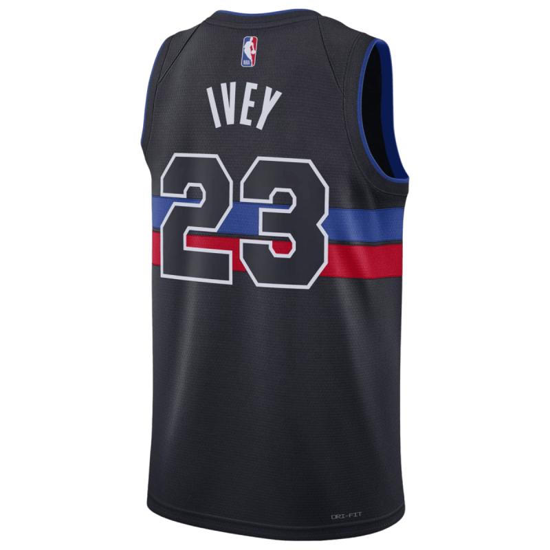 Jaden Ivey #23 Maillot de déclaration noir des Detroit Pistons