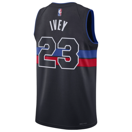 Jaden Ivey #23 Maillot de déclaration noir des Detroit Pistons