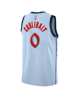 Bilal Coulibaly #8 Maillot Washington Wizards Blue City Edition