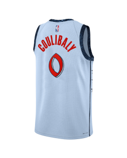 Bilal Coulibaly #8 Maillot Washington Wizards Blue City Edition