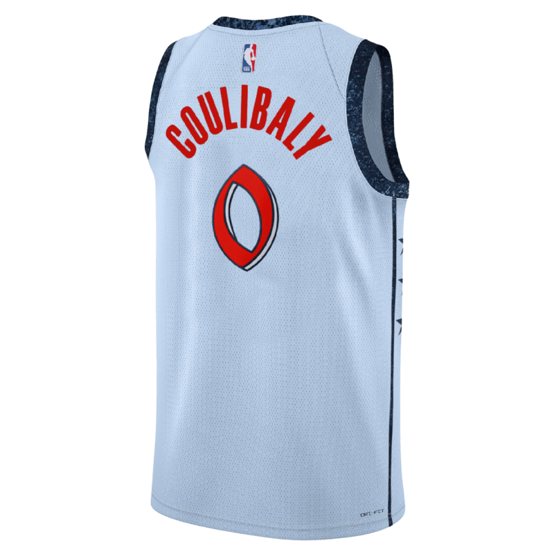 Bilal Coulibaly #8 Maillot Washington Wizards Blue City Edition