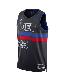 Jaden Ivey #23 Maillot de déclaration noir des Detroit Pistons