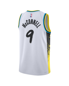 T.J. McConnell #9 Maillot Indiana Pacers White City Edition