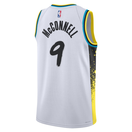 T.J. McConnell #9 Maillot Indiana Pacers White City Edition