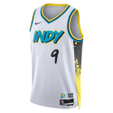T.J. McConnell #9 Maillot Indiana Pacers White City Edition