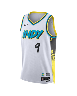 T.J. McConnell #9 Maillot Indiana Pacers White City Edition