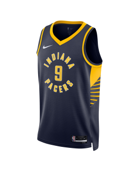 T.J. McConnell #9 Maillot Icon Marine des Indiana Pacers