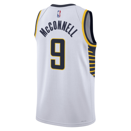 T.J. McConnell #9 Maillot blanc de l'association des Indiana Pacers