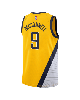 T.J. McConnell #9 Maillot de déclaration doré des Indiana Pacers
