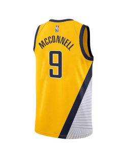 T.J. McConnell #9 Maillot de déclaration doré des Indiana Pacers