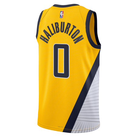 Tyrese Haliburton #0 Maillot de déclaration or des Indiana Pacers