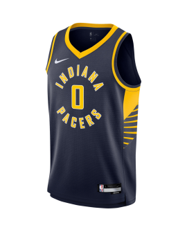 Tyrese Haliburton #0 Maillot Icon Marine des Indiana Pacers