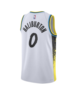 Tyrese Haliburton #0 Maillot Indiana Pacers White City Edition
